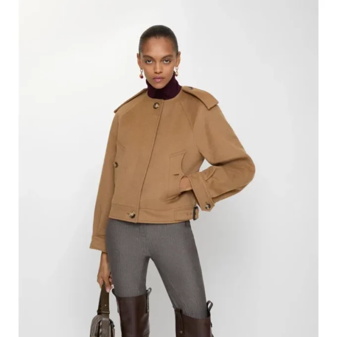 Abnehmbarer Schal Kaschmirjacke