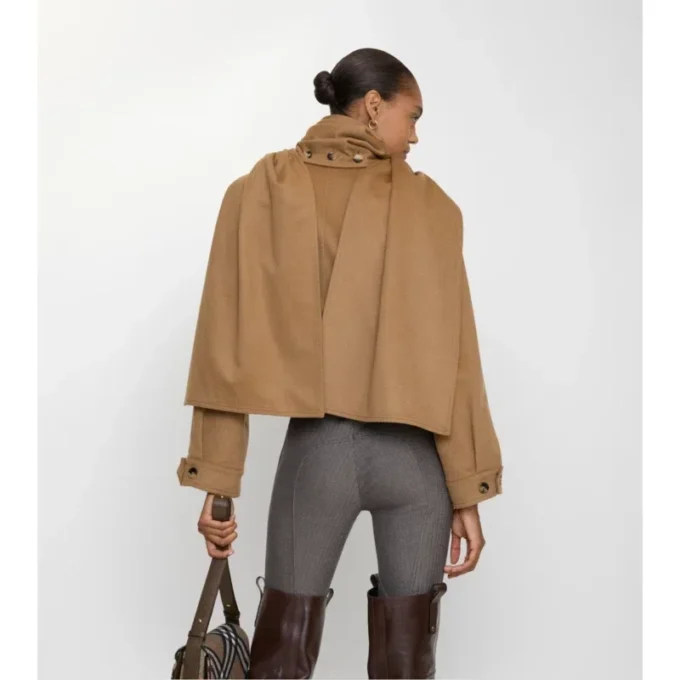 Abnehmbarer Schal Kaschmirjacke