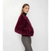 Abnehmbarer Schal Lammfelljacke