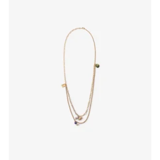 Anhänger-Halskette mit doppelter Kette 
