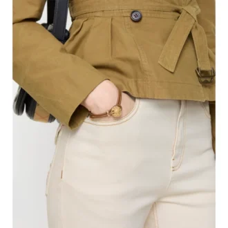 Armband mit Leder-Karomuster und Granulation 