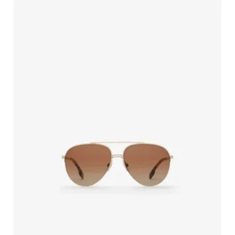Aviator-Sonnenbrille mit Karomuster