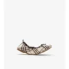 Ballerinas mit Karomuster in Beige