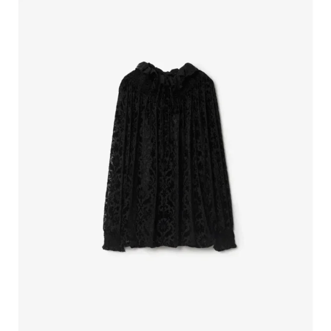 Barocke Bluse aus Seidenmisch-Samt