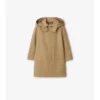 Baumwoll-Car Coat mit Kapuze