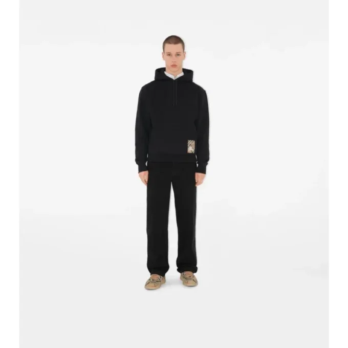 Baumwoll-Hoodie mit Karomuster