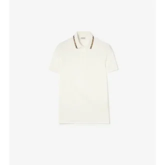 Baumwoll-Poloshirt mit Karobordüre