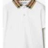 Baumwoll-Poloshirt mit Karokragen