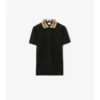 Baumwoll-Poloshirt mit Karomuster am Kragen