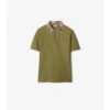 Baumwoll-Poloshirt mit Karomuster am Kragen