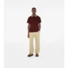 Baumwoll-Poloshirt mit Karomuster am Kragen
