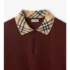 Baumwoll-Poloshirt mit Karomuster am Kragen