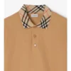 Baumwoll-Poloshirt mit Karomuster am Kragen