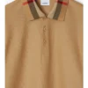 Baumwoll-Poloshirt mit Karomuster am Kragen