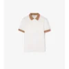 Baumwoll-Poloshirt mit Logo am Kragen