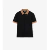 Baumwoll-Poloshirt mit Logo am Kragen