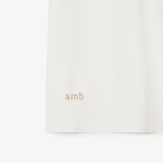 Baumwoll-Poloshirt mit Logo am Kragen