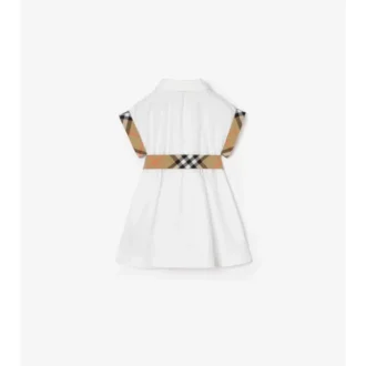 Baumwoll-Shirt-Kleid mit Karomuster