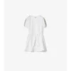Baumwoll-T-Shirt-Kleid mit Karobordüre