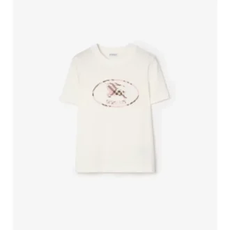 Baumwoll-T-Shirt mit Check-Knight-Stempel