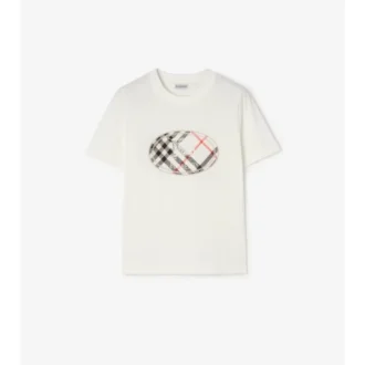 Baumwoll-T-Shirt mit Check-Knight-Stempel