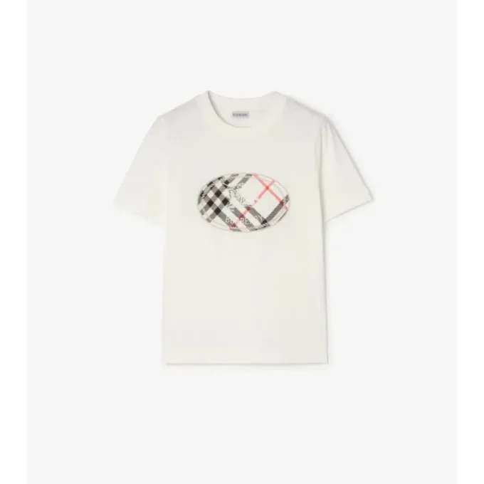 Baumwoll-T-Shirt mit Check-Knight-Stempel