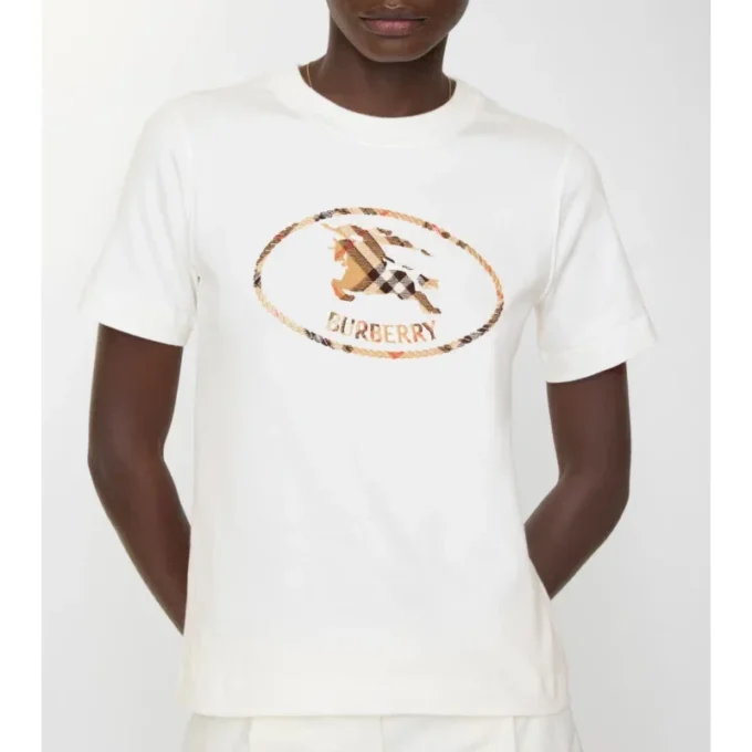 Baumwoll-T-Shirt mit Check-Knight-Stempel