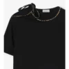 Baumwoll-T-Shirt mit gebundenen Ärmeln