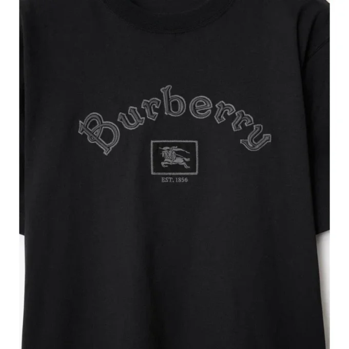 Baumwoll-T-Shirt mit Gothic-Logo