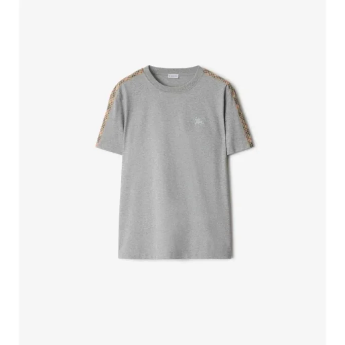 Baumwoll-T-Shirt mit Karomuster