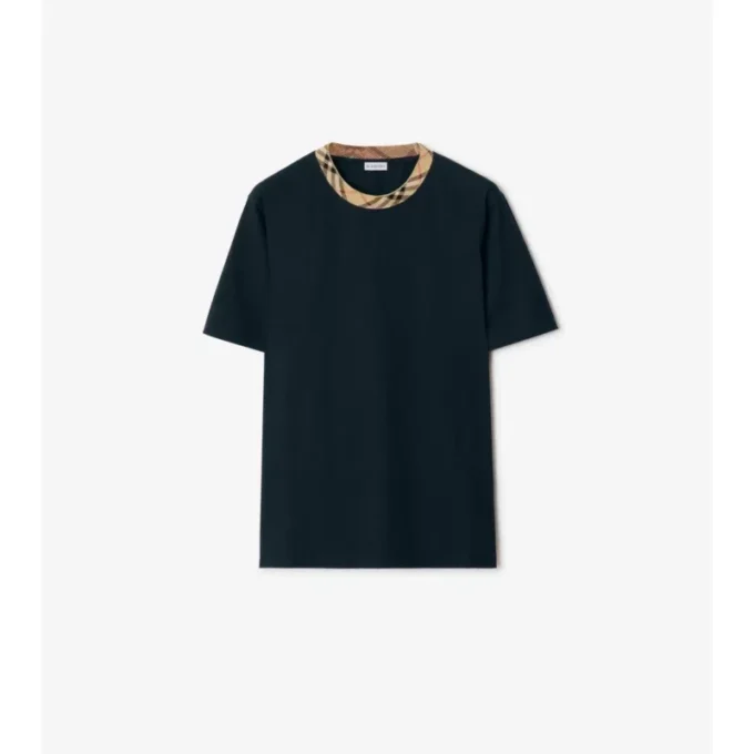 Baumwoll-T-Shirt mit Karomuster