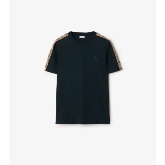 Baumwoll-T-Shirt mit Karomuster