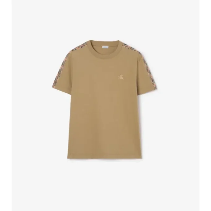 Baumwoll-T-Shirt mit Karomuster