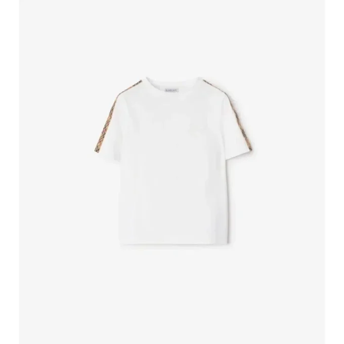 Baumwoll-T-Shirt mit Karomuster