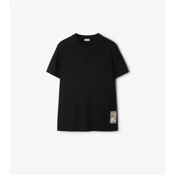 Baumwoll-T-Shirt mit Karomuster
