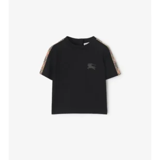 Baumwoll-T-Shirt mit Karomuster
