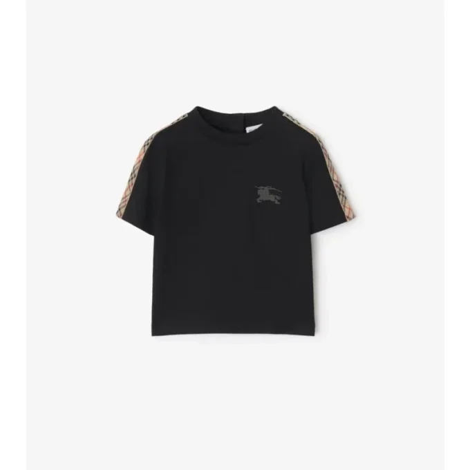 Baumwoll-T-Shirt mit Karomuster