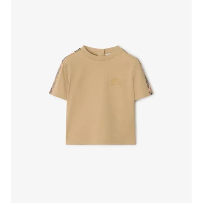 Baumwoll-T-Shirt mit Karomuster