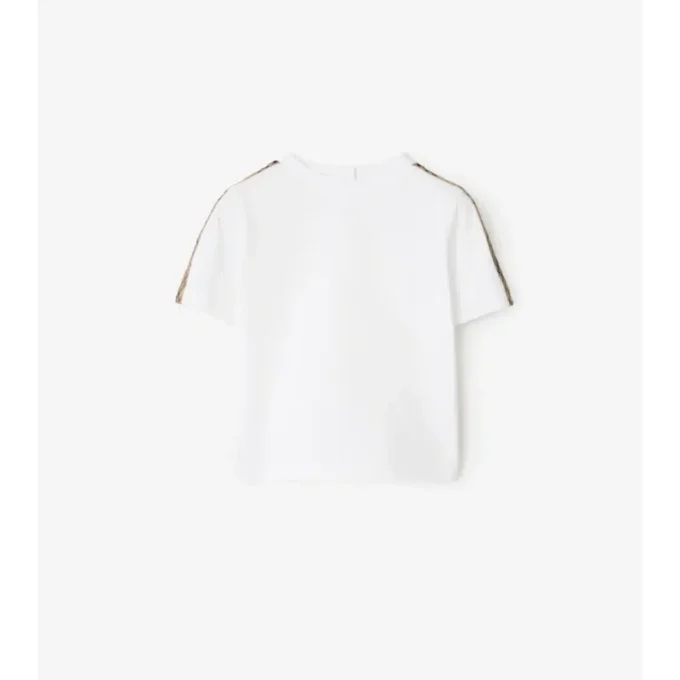 Baumwoll-T-Shirt mit Karomuster