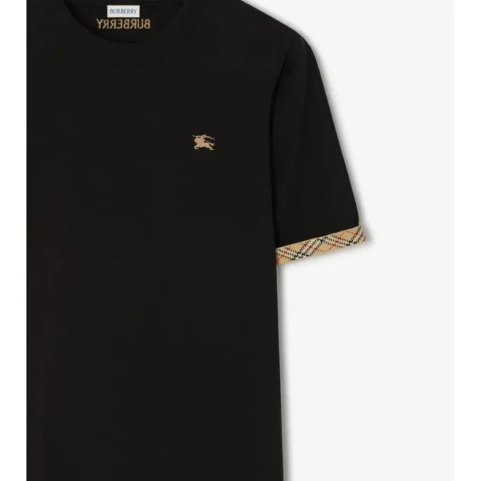 Baumwoll-T-Shirt mit Karomuster