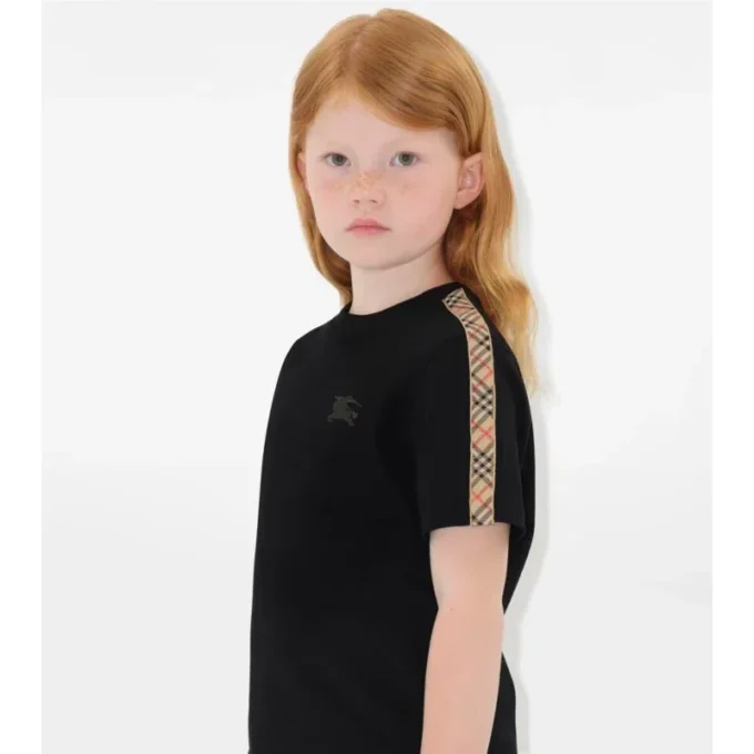 Baumwoll-T-Shirt mit Karomuster