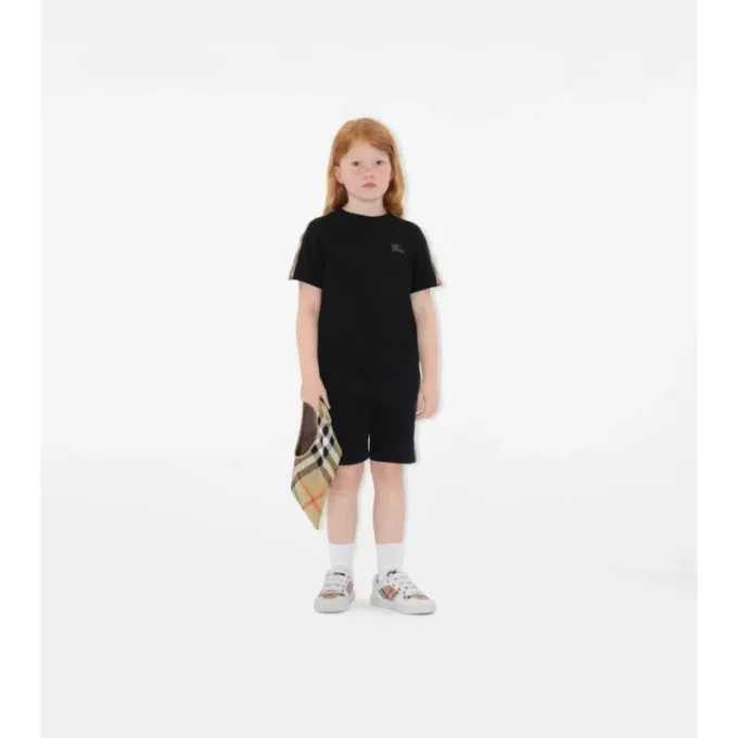 Baumwoll-T-Shirt mit Karomuster