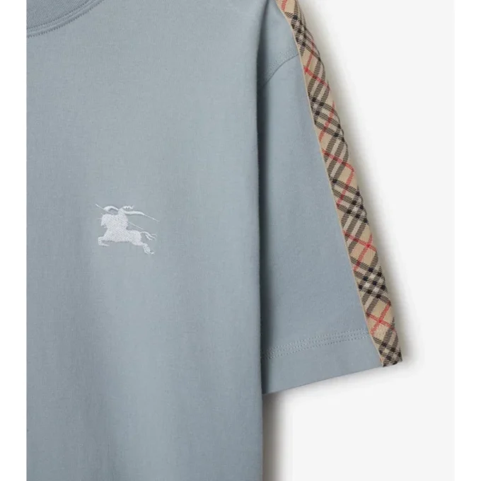 Baumwoll-T-Shirt mit Karomuster