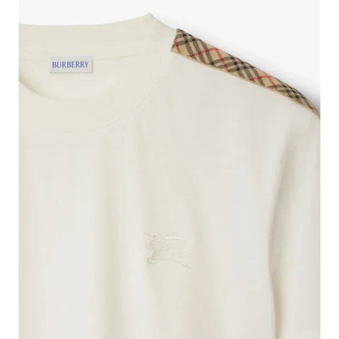 Baumwoll-T-Shirt mit Karomuster