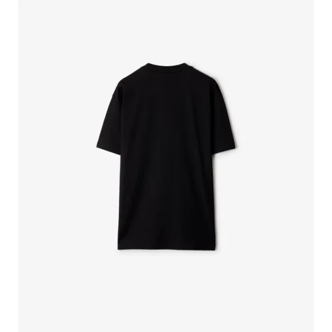 Baumwoll-T-Shirt mit Karomuster und aufgesetzter Tasche