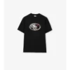 Baumwoll-T-Shirt mit Knight-Stamp-Karomuster