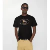 Baumwoll-T-Shirt mit Knight-Stamp-Karomuster
