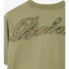 Baumwoll-T-Shirt mit kursivem Logo im Karomuster