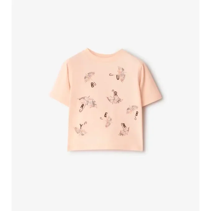 Baumwoll-T-Shirt mit Regenschirm-Logo