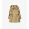 Baumwoll-Trench Coat mit Kapuze